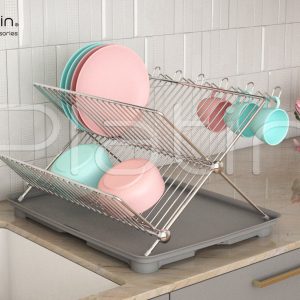 آبچکان رو کابینتی تاشو سینی دار پلاتین کد 2204