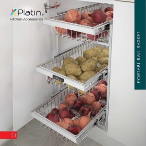 سبد ریلی داخل کابینت پرتابل جاپیاز سیب زمینی