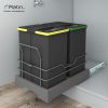 سطل زباله پلاتین ۳۶۳۴ دو مخزنه 40 لیتری اکو (20L+20L)