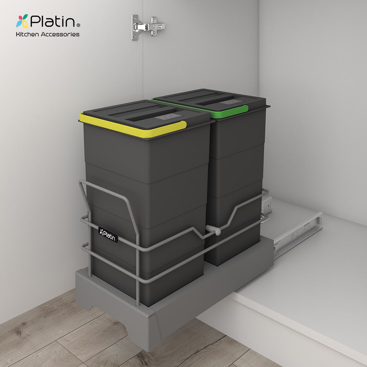 سطل زباله دو مخزنه 24 لیتری اکو (12L+12L)